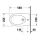 Duravit Bidet mural Architec 36,5x58 cm, avec trop-plein, blanc-4