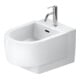 Duravit Bidet mural Balcoon 37x54 cm, avec robinet, sortie supérieure, blanc brillant-1