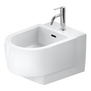 Duravit Bidet mural Balcoon 37x54 cm, avec robinet, sortie supérieure, blanc brillant