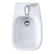 Duravit Bidet mural D-Code 35,5x54,5 cm, avec robinetterie, trop-plein, trou de robinet, blanc-1