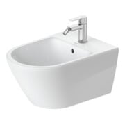 Duravit Bidet mural D-Code 36x54 cm, avec trou robinet, trop-plein, blanc