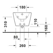 Duravit Bidet mural D-Code 36x54 cm, avec trou robinet, trop-plein, blanc-2