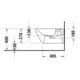 Duravit Bidet mural D-Code 36x54 cm, avec trou robinet, trop-plein, blanc