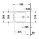 Duravit Bidet mural D-Code 37x54 cm, avec trou de robinet, trop-plein, blanc-2