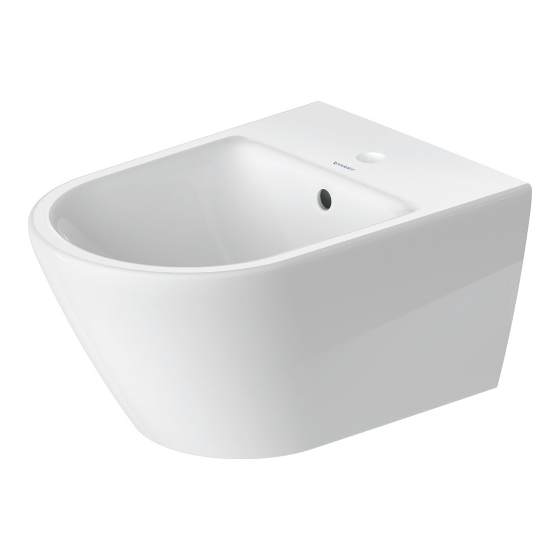 Duravit Bidet mural D-Neo 37x54 cm, avec robinetterie, trop-plein, trou robinet, blanc