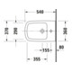 Duravit Bidet mural DuraStyle 37x54 cm, avec trop-plein, trou de robinet, blanc-4