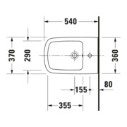 Duravit Bidet mural DuraStyle 37x54 cm, avec trop-plein, trou de robinet, blanc-4