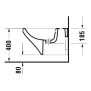 Duravit Bidet mural DuraStyle 37x54 cm, avec trop-plein, trou de robinet, blanc-5