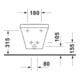 Duravit Bidet mural DuraStyle 37x54 cm, avec trop-plein, trou de robinet, blanc