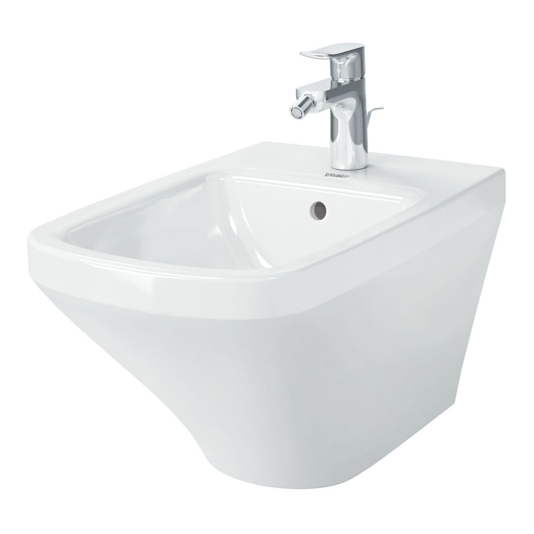 Duravit Bidet mural DuraStyle 37x54cm, avec trop-plein, trou robinet, blanc