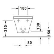 Duravit Bidet mural DuraStyle 37x62 cm, avec trop-plein, trou mitigeur, blanc-5