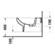 Duravit Bidet mural No. 1 37x54 cm, avec trop-plein, tablette robinet, blanc-2