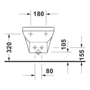 Duravit Bidet mural No. 1 37x54 cm, avec trop-plein, tablette robinet, blanc-5