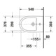 Duravit Bidet mural No. 1 37x54 cm, avec trop-plein, tablette robinet, blanc