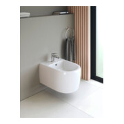 Duravit Bidet mural Qatego 38,5x57 cm, avec trop-plein, trou robinet, blanc brillant-2