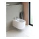 Duravit Bidet mural Qatego 38,5x57 cm, avec trop-plein, trou robinet, blanc brillant