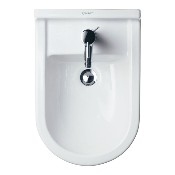 Duravit Bidet mural Starck 3 36,5x54 cm, avec trop-plein, plage robinet, blanc