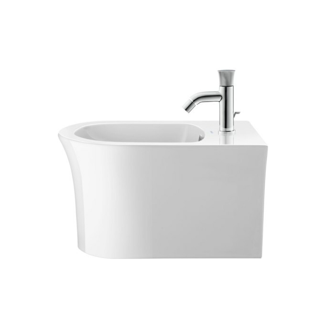 Duravit Bidet mural White Tulip 37x54 cm, avec trop-plein, perçage mitigeur, blanc