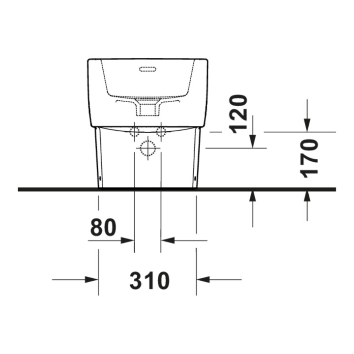 Duravit Bidet sur pied Balcoon 37x57 cm, avec robinet, blanc brillant