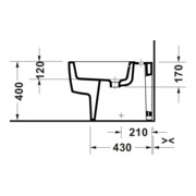 Duravit Bidet sur pied Balcoon 37x57 cm, avec robinetterie, blanc mat soyeux-2