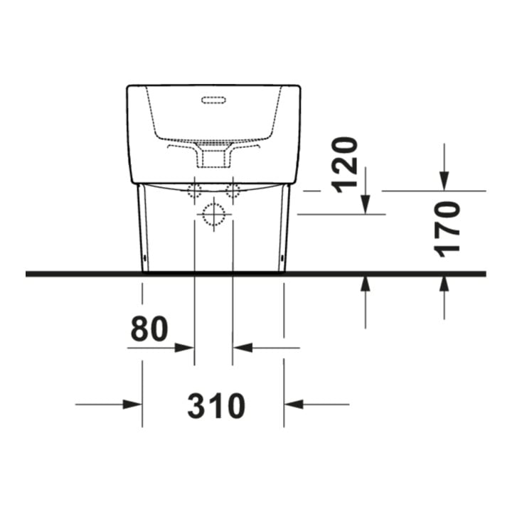 Duravit Bidet sur pied Balcoon 37x57 cm, avec robinetterie, blanc mat soyeux