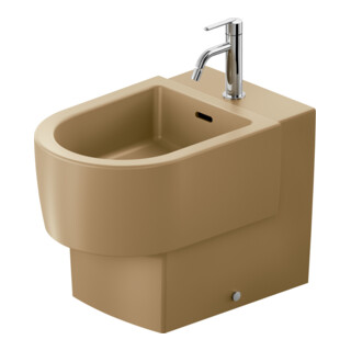 Duravit Bidet sur pied Balcoon 37x57 cm, avec robinetterie, posé, argile terre mat