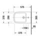Duravit Bidet sur pied DuraStyle 37x57,5 cm, avec trop-plein, blanc