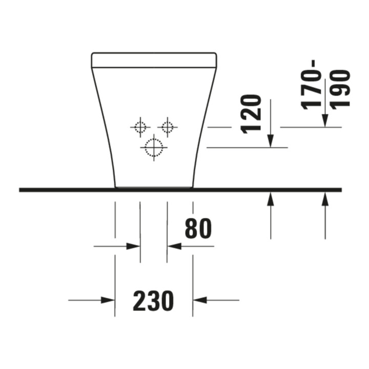 Duravit Bidet sur pied DuraStyle 37x57,5 cm, avec trop-plein, blanc