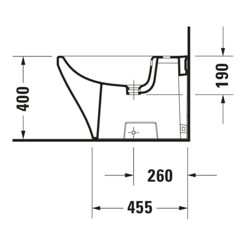 Duravit Bidet sur pied DuraStyle 37x63 cm, avec trop-plein, blanc