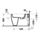 Duravit Bidet sur pied Qatego 39x60 cm, avec trou robinet, blanc brillant-2