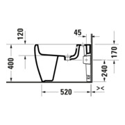 Duravit Bidet sur pied Qatego 39x60 cm, avec trou robinet, blanc brillant-2