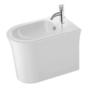 Duravit Bidet sur pied White Tulip 37x58 cm, avec trop-plein, percé, blanc-3
