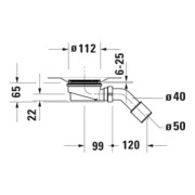 Duravit Bonde de receveur de douche Ø 9 cm, sortie horizontale-3