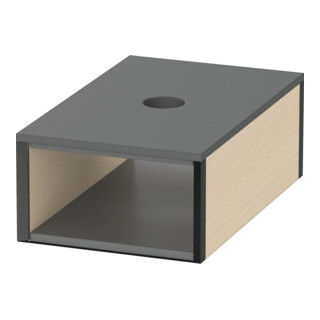 Duravit Box XSquare 10x16 cm, vis pour panneau aggloméré, avec couvercle, érable massif