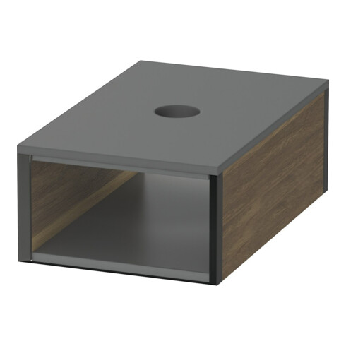 Duravit Box XSquare 10x16cm, f Spanplattenschraube, m D., Nussbaum massiv