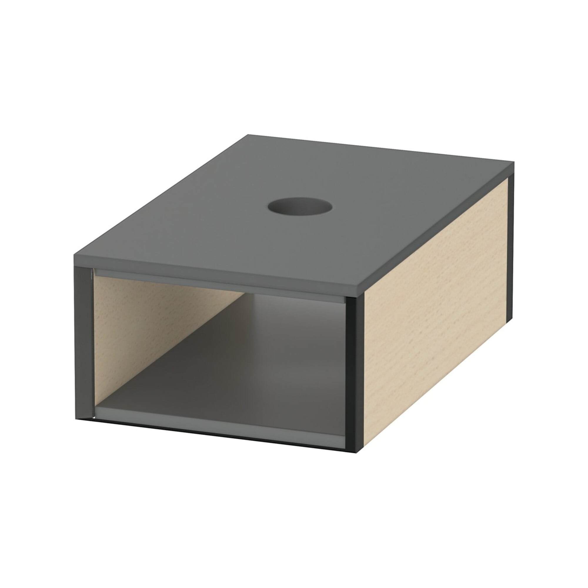Duravit Box XSquare 10x16cm, f Spanplattenschraube, mit Deckel, Ahorn massiv