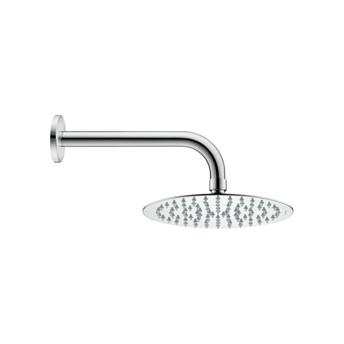 Duravit Bras de douche 210 mm, chromé, coudé, montage mural, rosace ronde