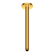 Duravit Bras de douche 300 mm, or poli, raccord plafond, rond