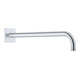 Duravit Bras de douche 410 mm, chrome, courbé, montage mural, rosace carrée-1