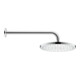 Duravit Bras de douche 410 mm, chromé, courbé, mural, rosace ronde-2