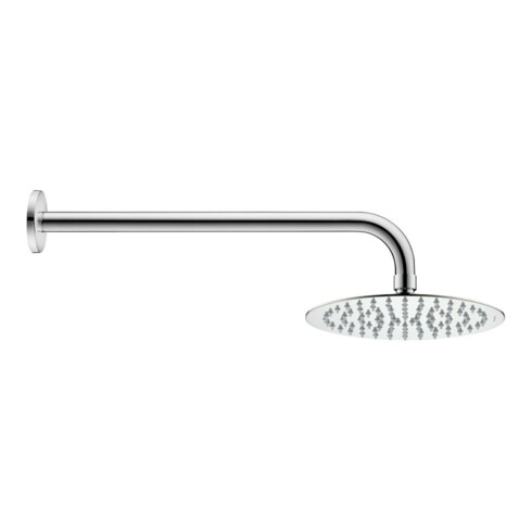 Duravit Bras de douche 410 mm, chromé, courbé, mural, rosace ronde