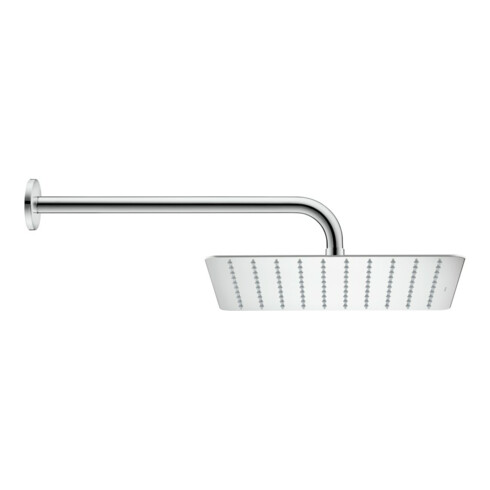 Duravit Bras de douche 410 mm, chromé, courbé, mural, rosace ronde