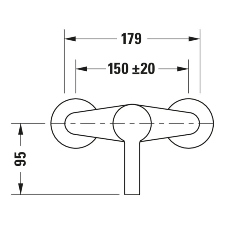 Duravit Brause-Einhebelmischer B.2 AP, Wandmontage, chrom