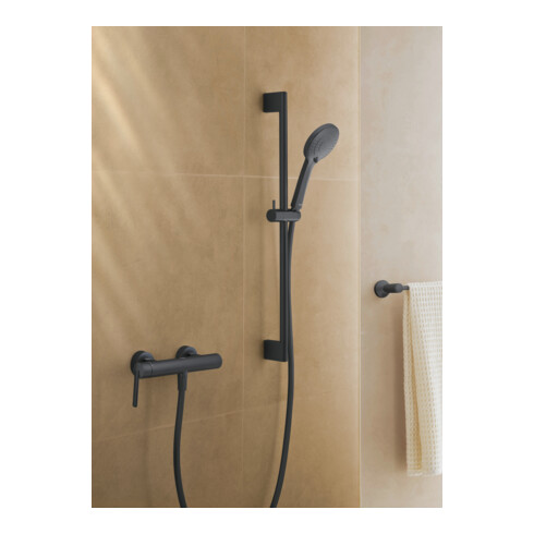 Duravit Brause-Einhebelmischer Balcoon AP, m Rückflussverh., Wd-mont., sw matt
