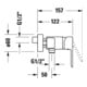 Duravit Brause-Einhebelmischer D-Code AP, Keramikmischsystem, schwarz matt