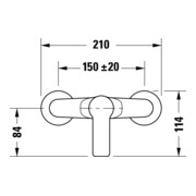 Duravit Brause-Einhebelmischer D-Code Aufputz, Keramikmischsystem, chrom-4