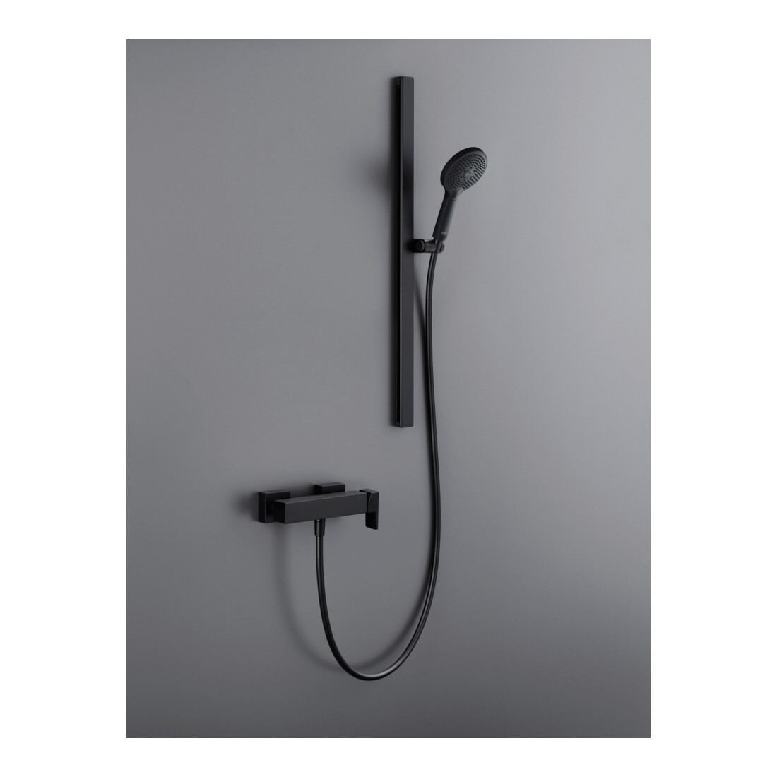 Duravit Brause-Einhebelmischer Manhattan AP, Wandmontage, schwarz matt