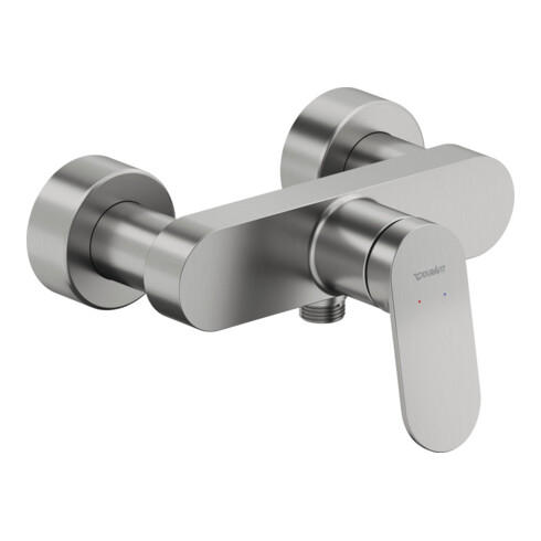Duravit Brause-Einhebelmischer Wave AP, Edelstahl gebürstet