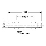 Duravit Brause-Thermostat 1000 AP, chrom-2