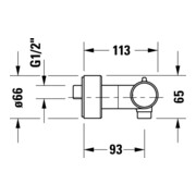 Duravit Brause-Thermostat 1000 AP, chrom-4